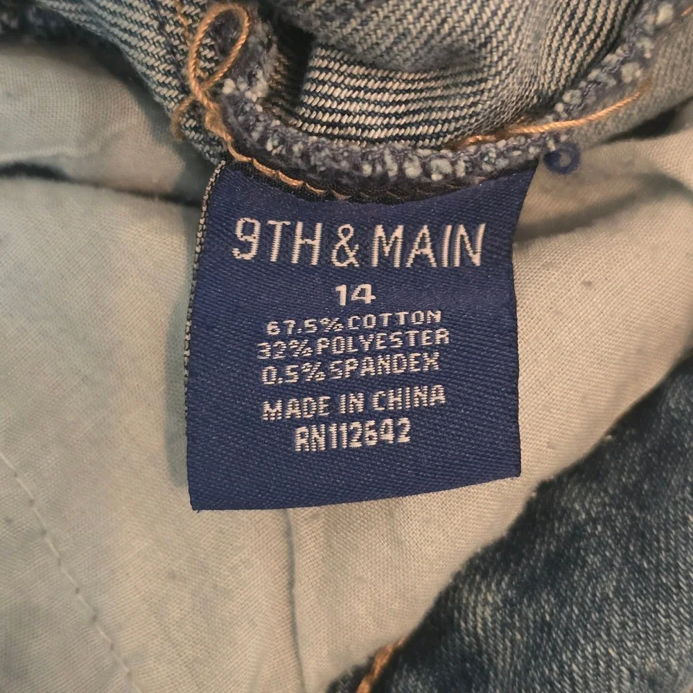 9th & Main Jeans Womens 14 Barrel Leg Jeans Medium Wash High Rise Cropped
